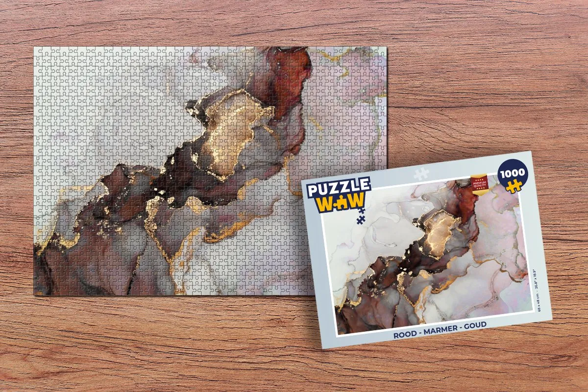 PuzzleWow Marmerprint Legpuzzel 1000 Stuks - Multicolor