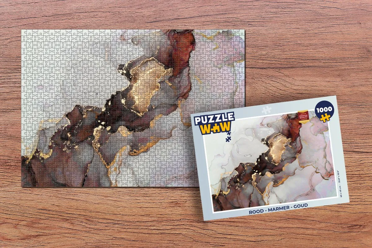 PuzzleWow Marmerprint Legpuzzel 1000 Stuks - Multicolor