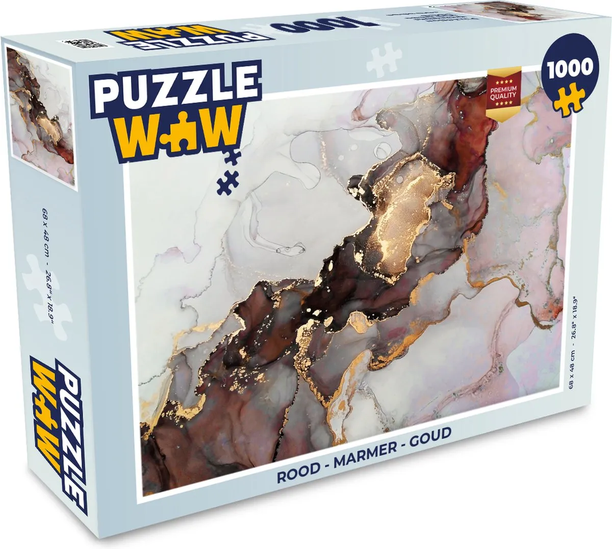 PuzzleWow Marmerprint Legpuzzel 1000 Stuks