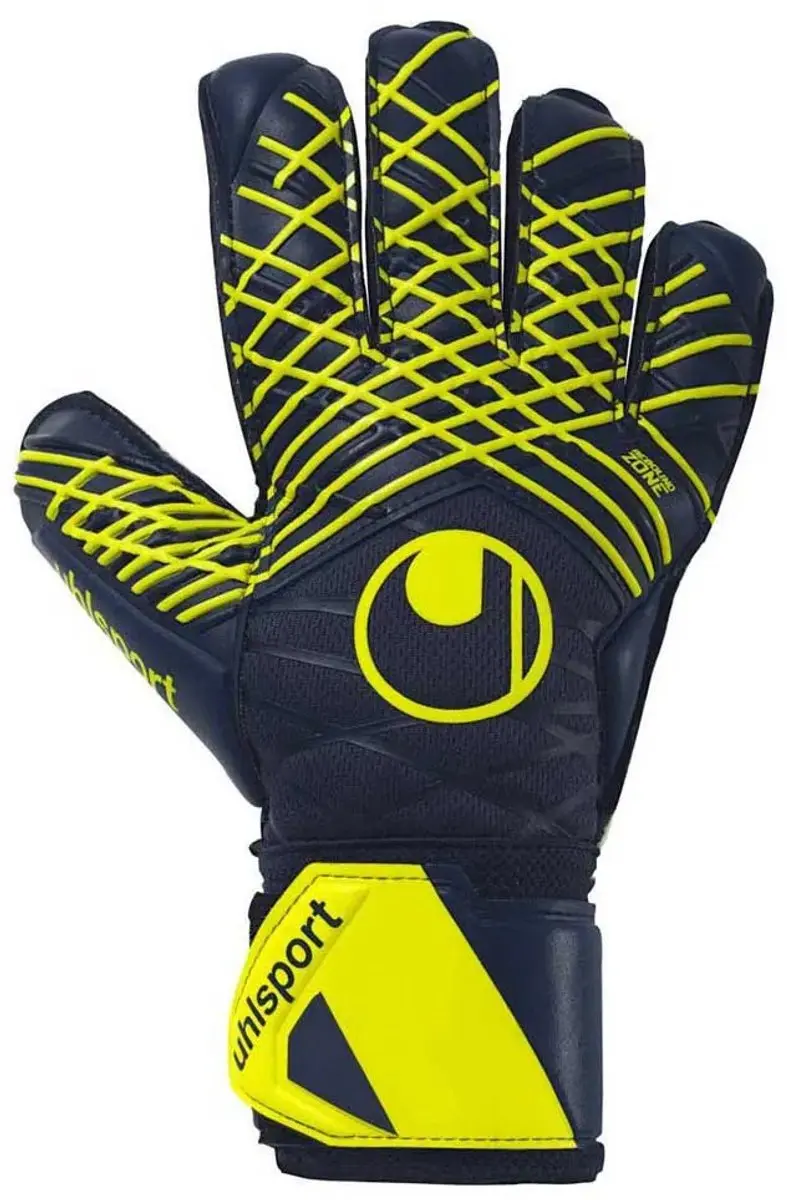 Uhlsport Prediction Supersoft Keepershandschoenen 7.5 - Marine/Wit/Fluogeel - afbeelding 6 van 6