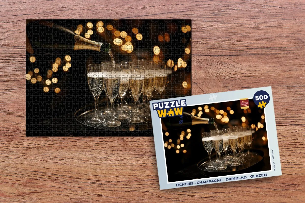 PuzzleWow Champagne Glazen Puzzel 500 Stuks - MPN 8721169405841