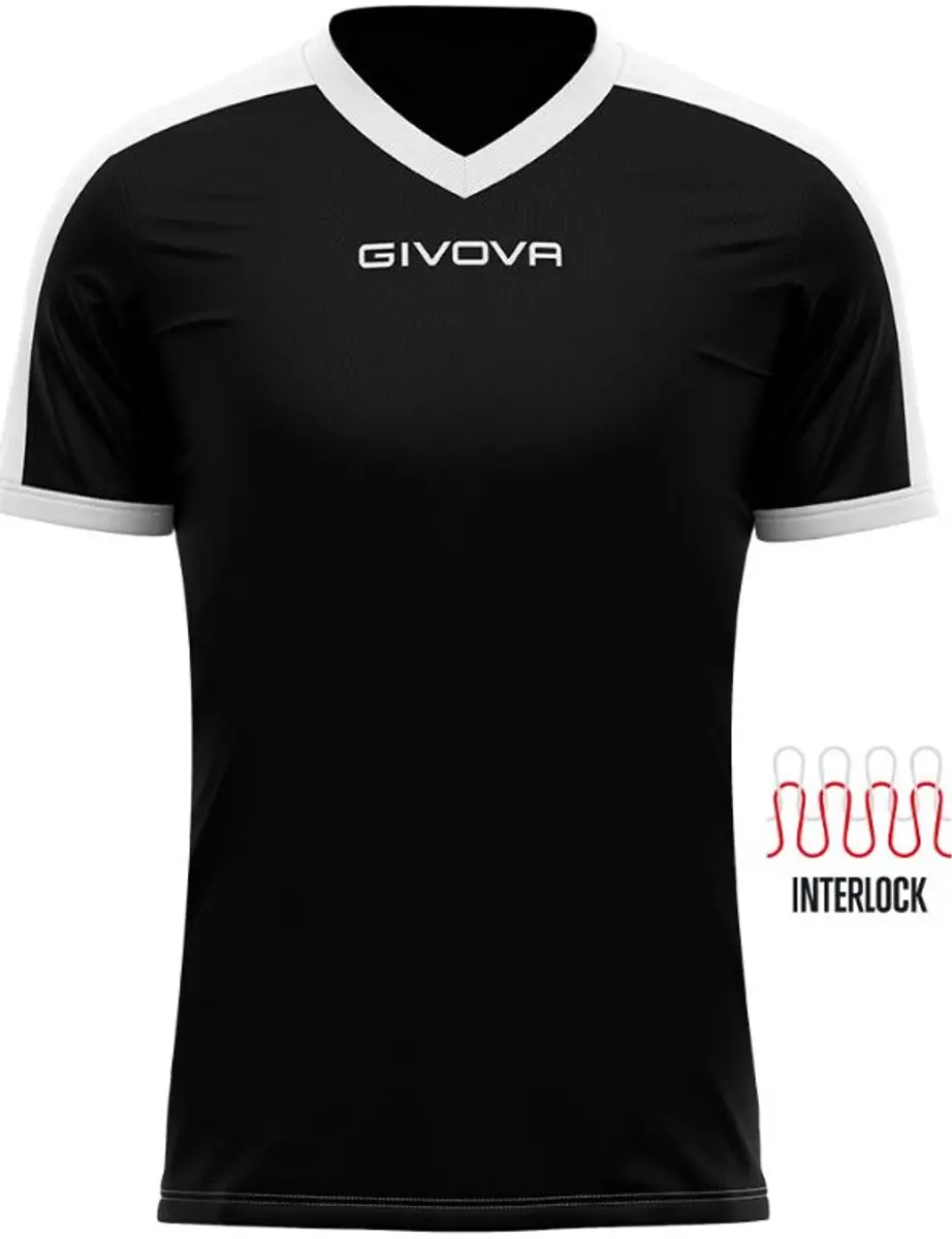 Sports t-shirt givova revolution black-white black xl