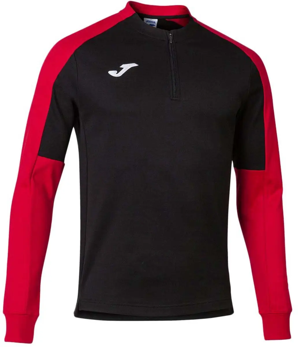 Joma Eco Championship Sweatshirt - Halve Rits 11-12j - Zwart/Rood - afbeelding 2 van 6