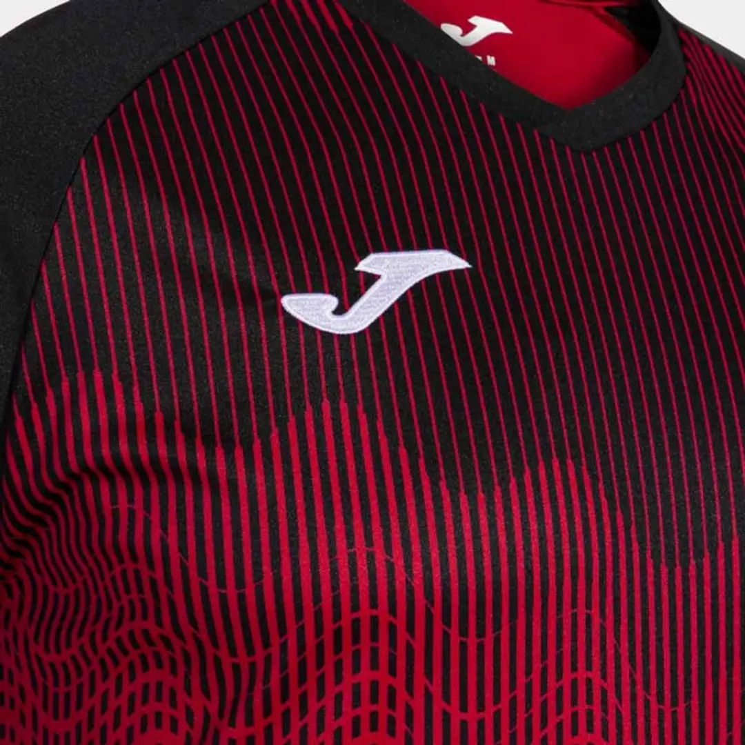 Joma Tiger Vi T-shirt 122/128 - Rood/Zwart