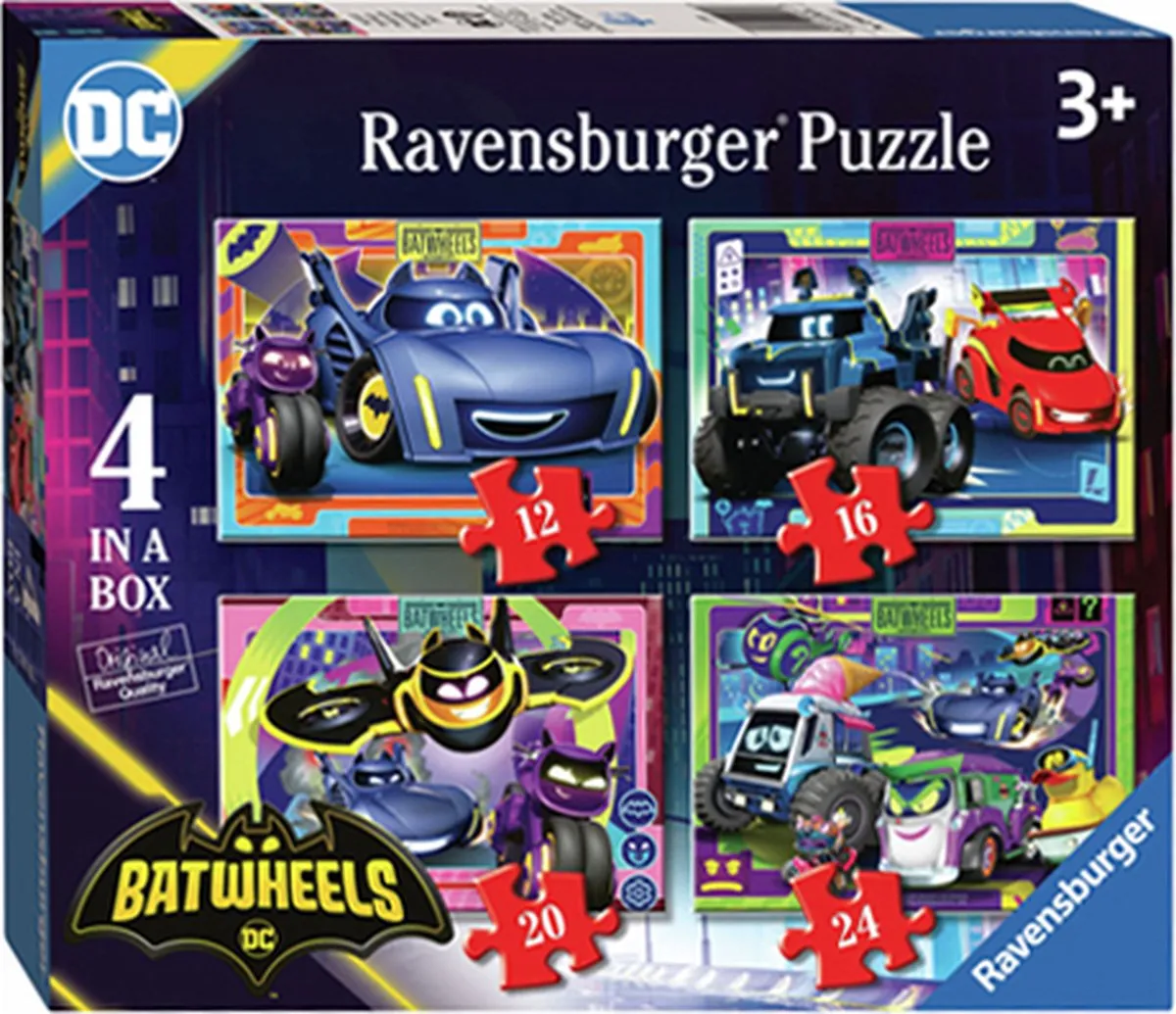 Ravensburger Batwheels 4in1box Puzzel - 72 Stuks - Multicolor