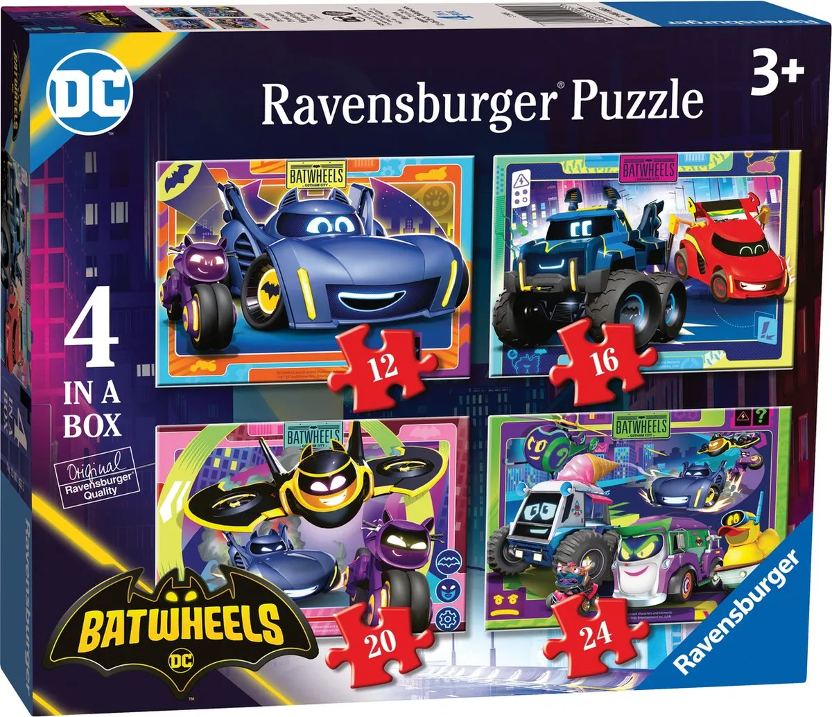 Ravensburger Batwheels 4in1box Puzzel - 72 Stuks - Multicolor