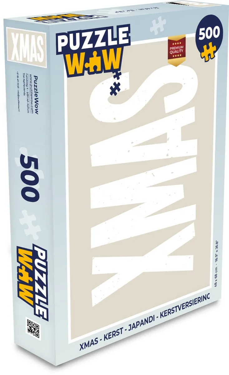 PuzzleWow Japandi Kerstpuzzel 500 Stuks