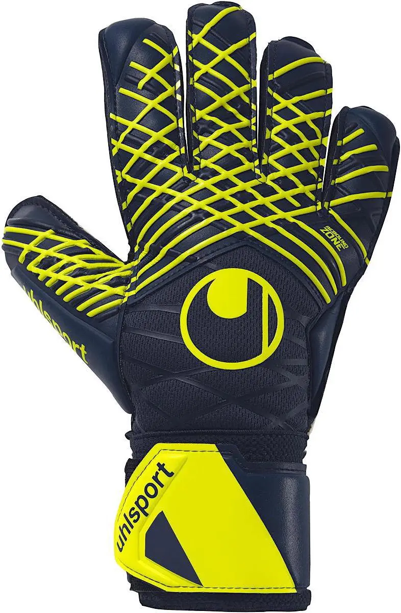 Uhlsport Prediction Supersoft Keepershandschoenen 8.5 - Marine/Wit/Fluogeel - afbeelding 6 van 6