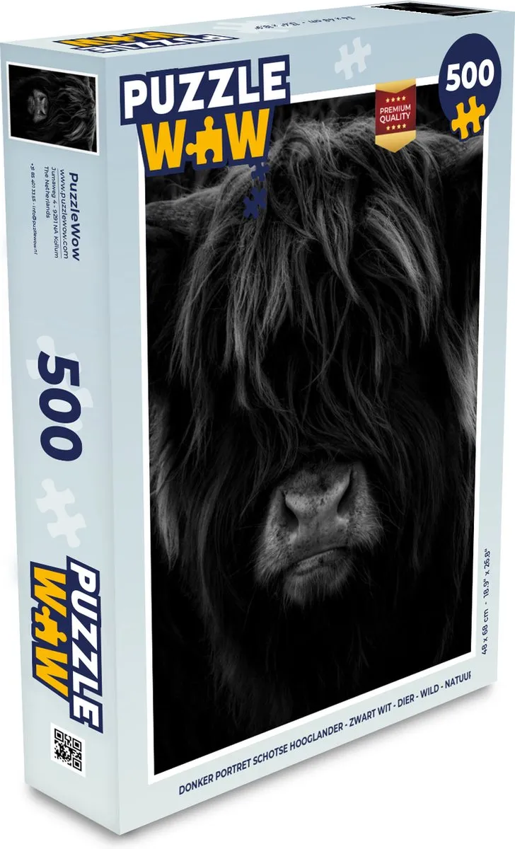 PuzzleWow Schotse Hooglander Legpuzzel 500 Stuks