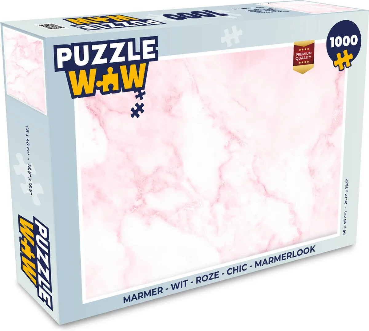 PuzzleWow Marmerlook Legpuzzel 1000 Stuks - Multicolor