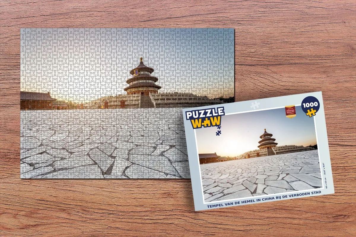 PuzzleWow Tempel van de Hemel Legpuzzel 1000 Stuks - Multicolor