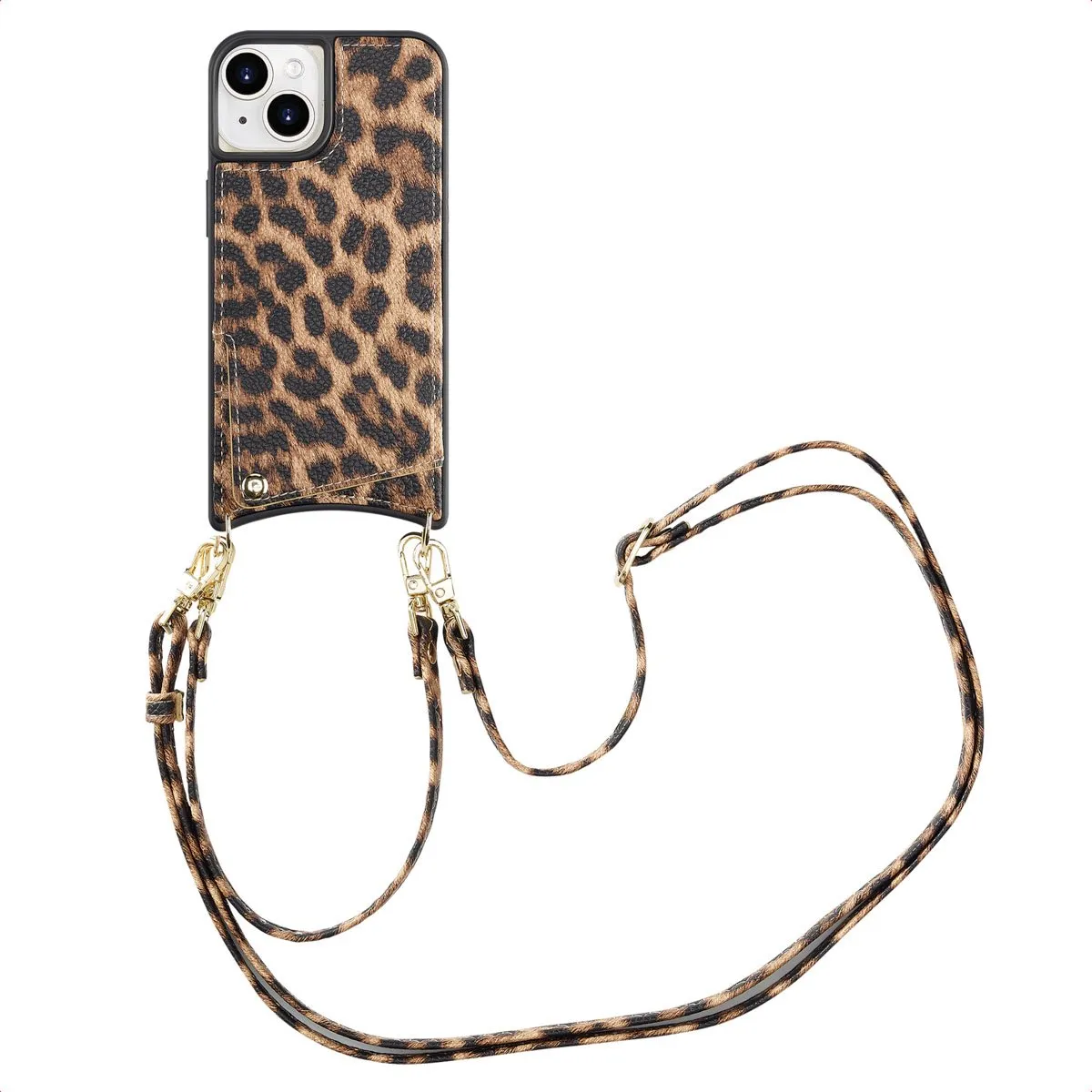 Selencia iPhone 15 Hoesje Leopard