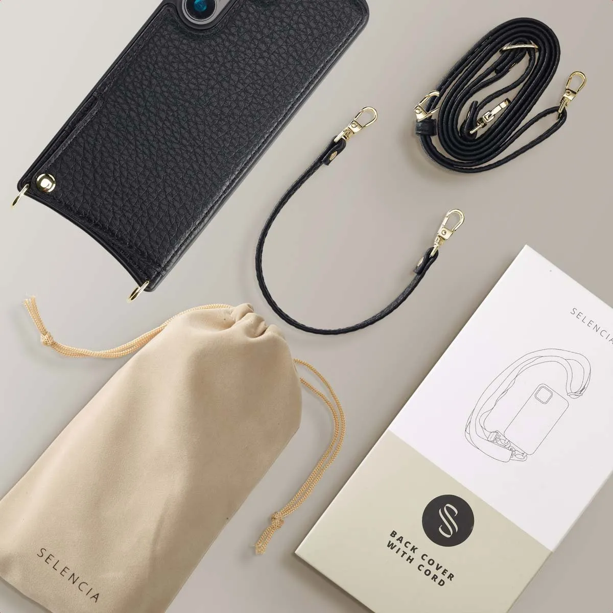 Selencia Hoesje Samsung Galaxy S24 - 2 Pasjes - Zwart - afbeelding 6 van 6