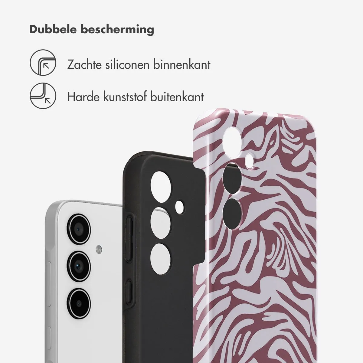 Selencia Hoesje Samsung Galaxy A35 - Trippy Swirl Dark Rose