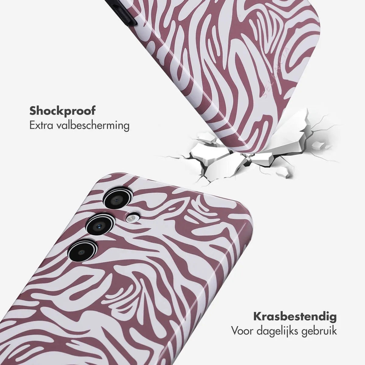 Selencia Hoesje Samsung Galaxy A35 - Trippy Swirl Dark Rose