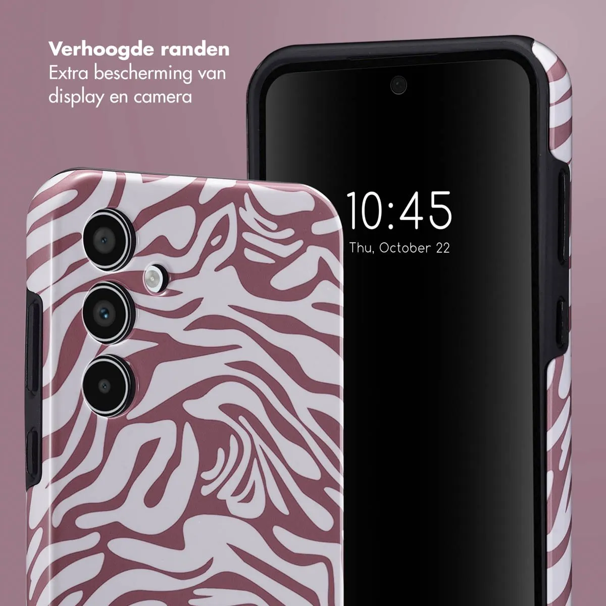 Selencia Hoesje Samsung Galaxy A35 - Trippy Swirl Dark Rose