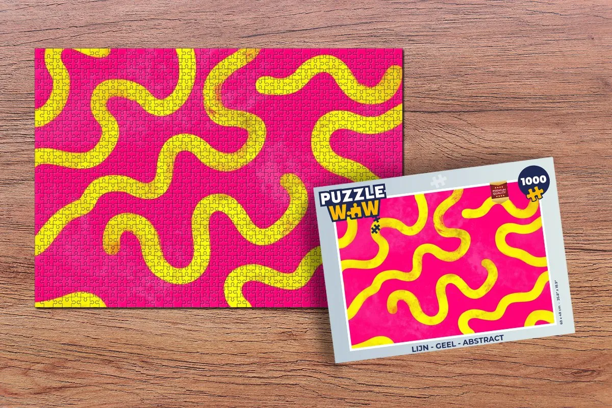 PuzzleWow Abstract Legpuzzel 1000 Stuks - Geel - MPN 8721406830597