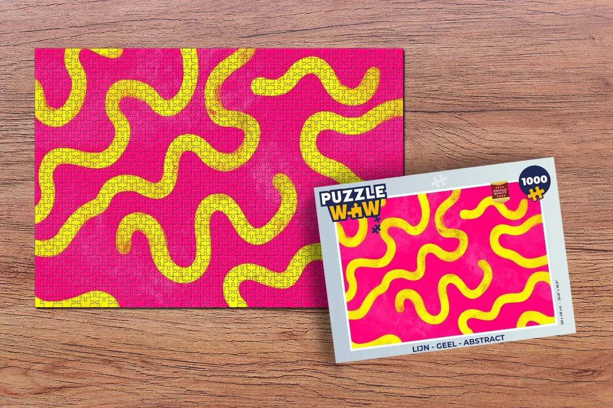 PuzzleWow Abstract Legpuzzel 1000 Stuks - Geel - MPN 8721406830597