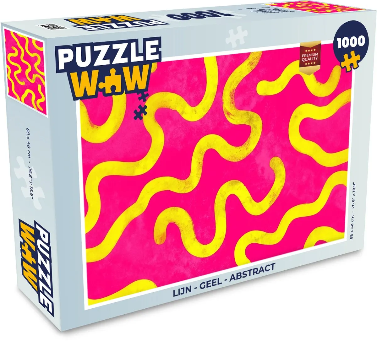 PuzzleWow Abstract Legpuzzel 1000 Stuks - Geel - MPN 8721406830597