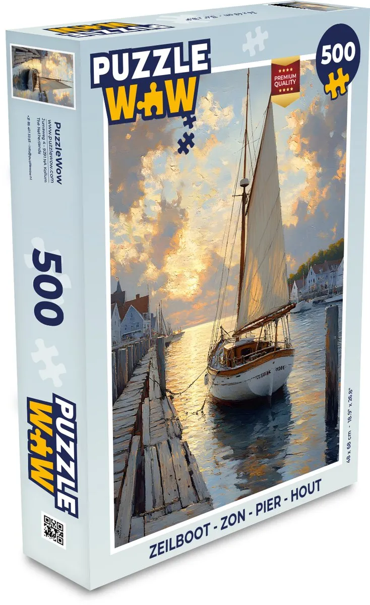 PuzzleWow Zeilboot Legpuzzel 500 Stuks