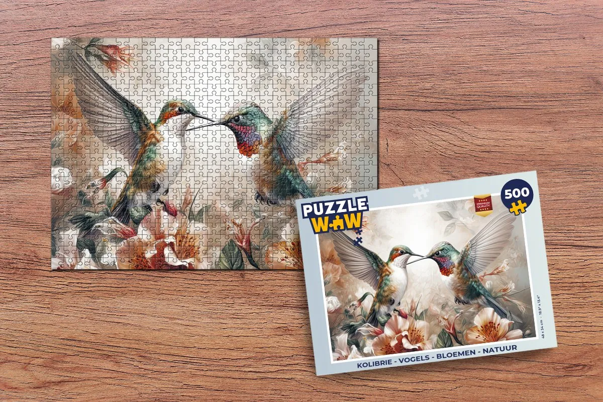 PuzzleWow Kolibrie Legpuzzel 500 Stuks - Multicolor