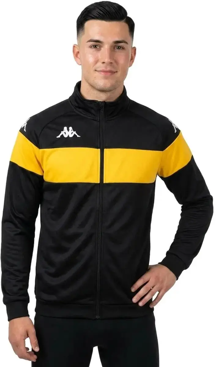 Kappa Dacone Sweatshirt - Halve Rits - Geel/Zwart - XL