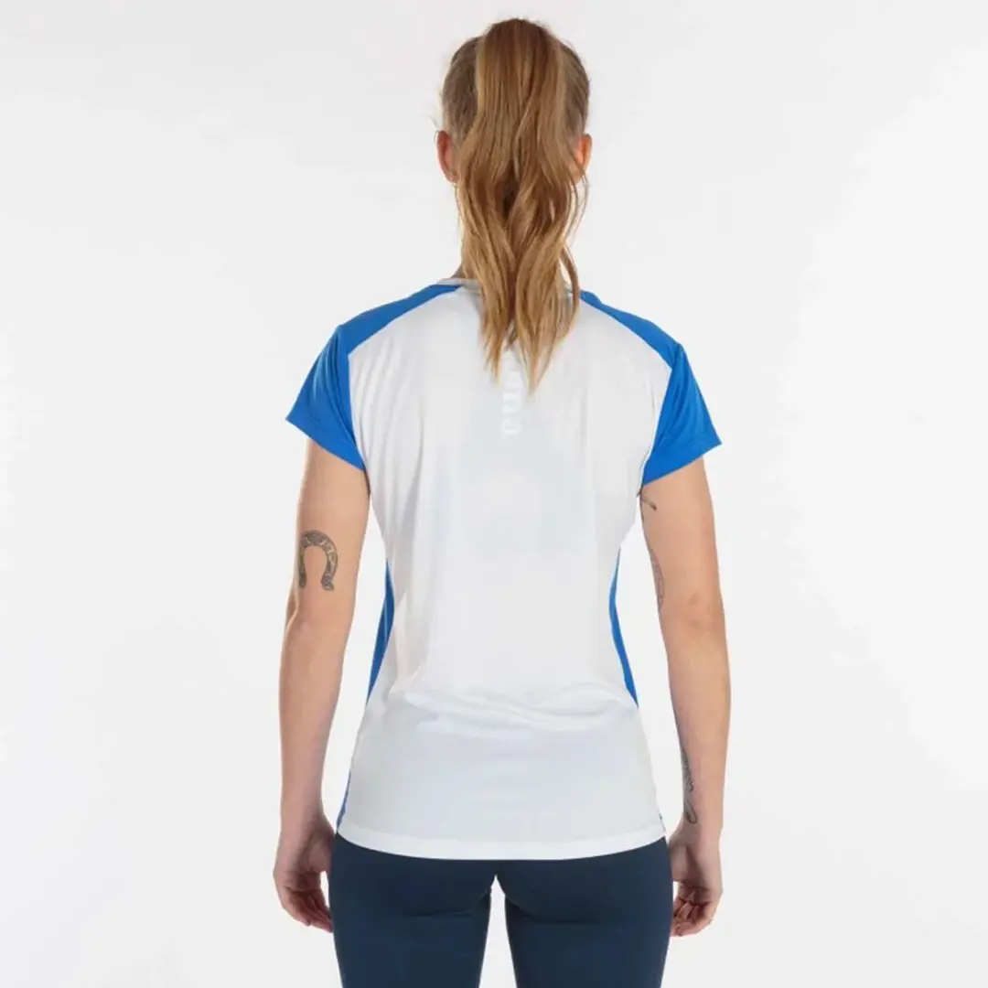 Joma Record II T-shirt Vrouw - M - Wit/Blauw