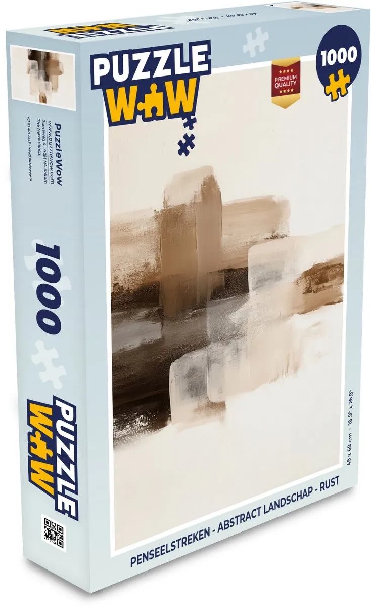 PuzzleWow Penseelstreken Abstract Landschap Legpuzzel 1000 Stuks