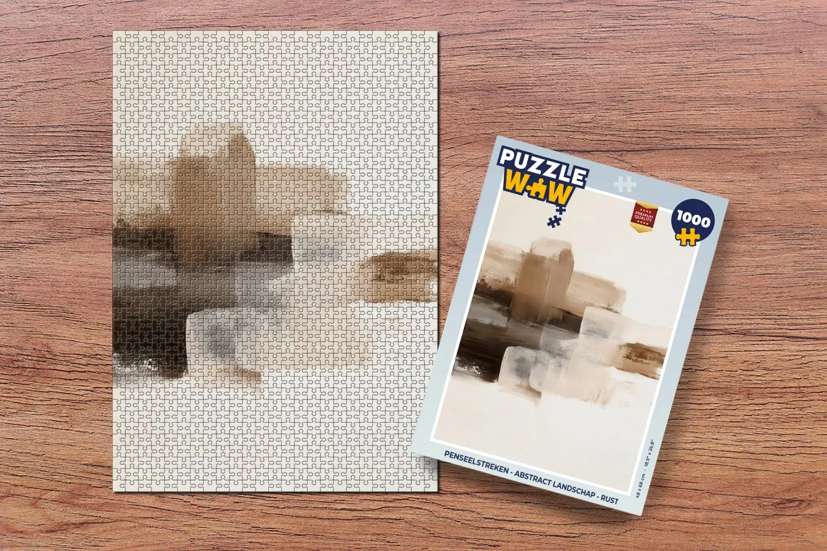 PuzzleWow Penseelstreken Abstract Landschap Legpuzzel 1000 Stuks