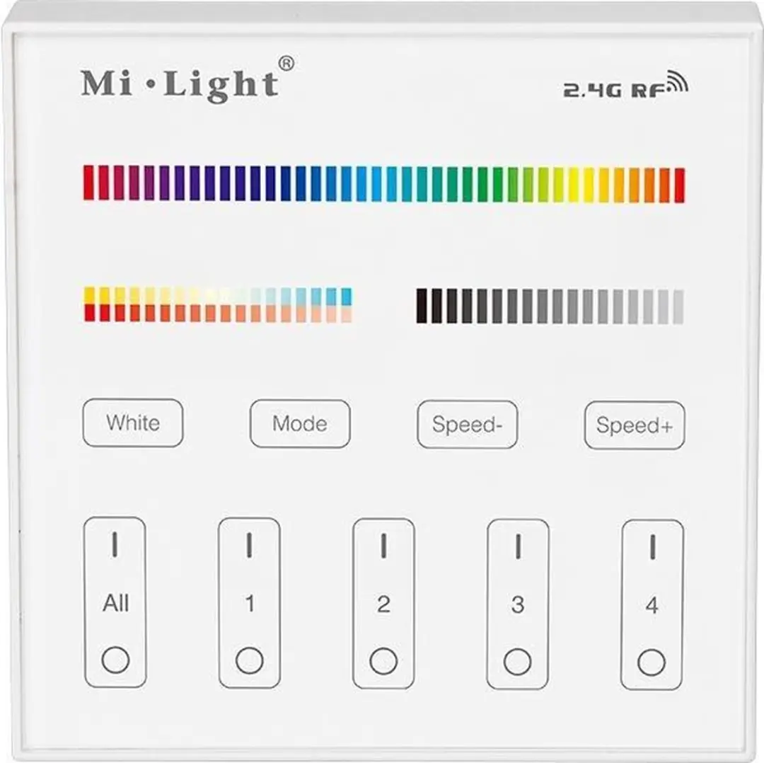 Mi-Light Mi-Boxer B4 RGB+CCT Paneelbediening - 4-Zones - Zwart - afbeelding 6 van 6