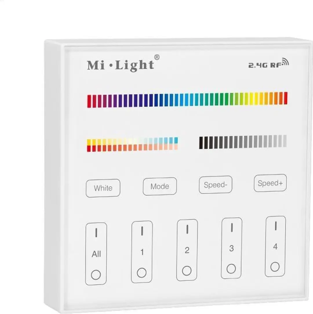 Mi-Light Mi-Boxer B4 RGB+CCT Paneelbediening - 4-Zones - Zwart - afbeelding 4 van 6