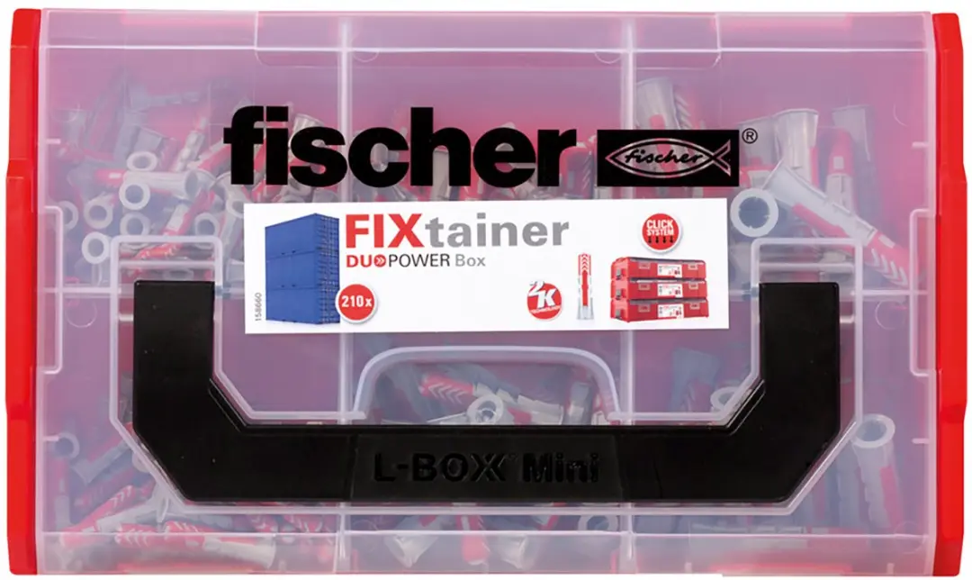 Fischer FixTainer DuoPower Pluggen - 210 Stuks (6x35) - afbeelding 6 van 6