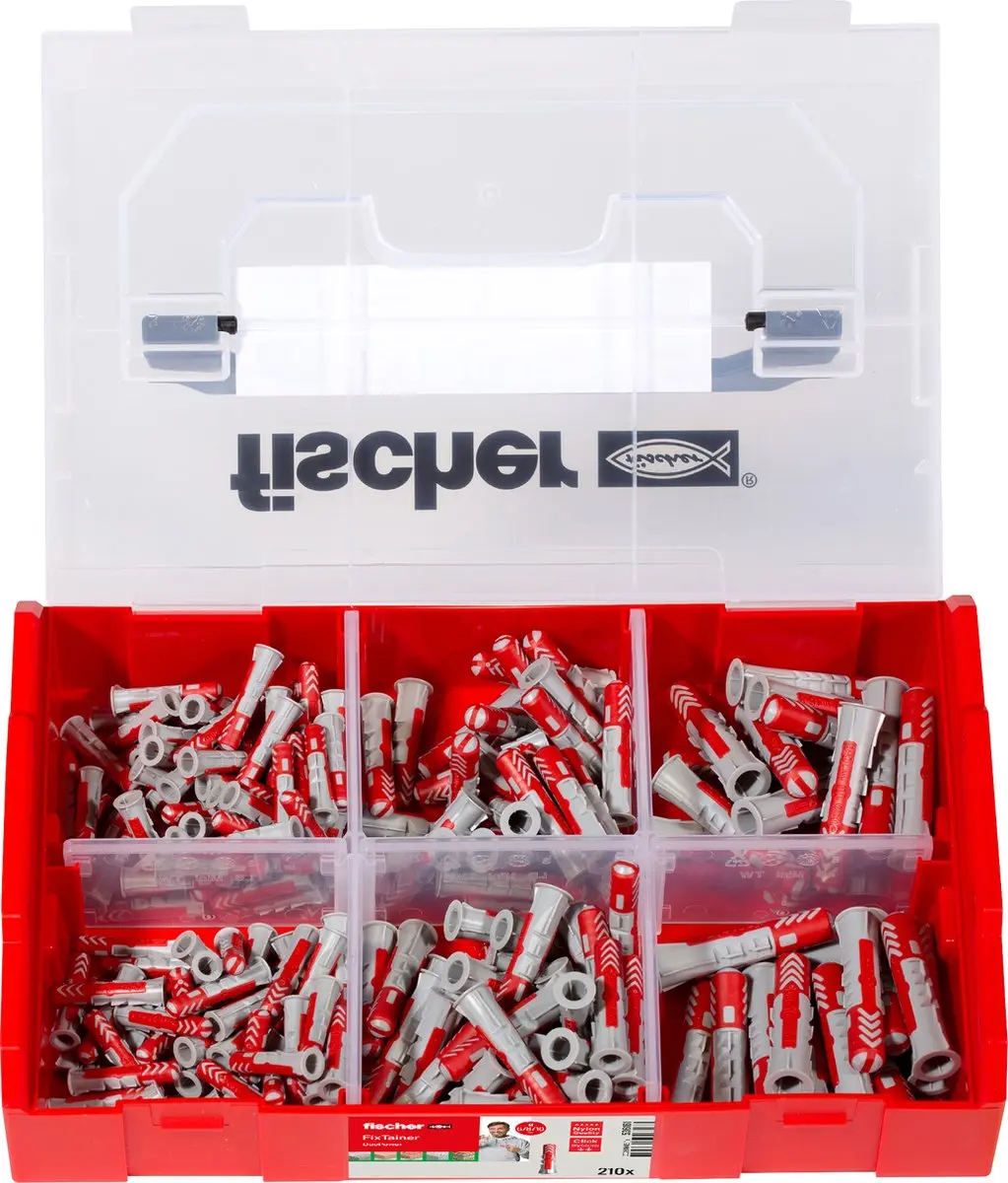 Fischer FixTainer DuoPower Pluggen - 210 Stuks (6x35) - afbeelding 4 van 6