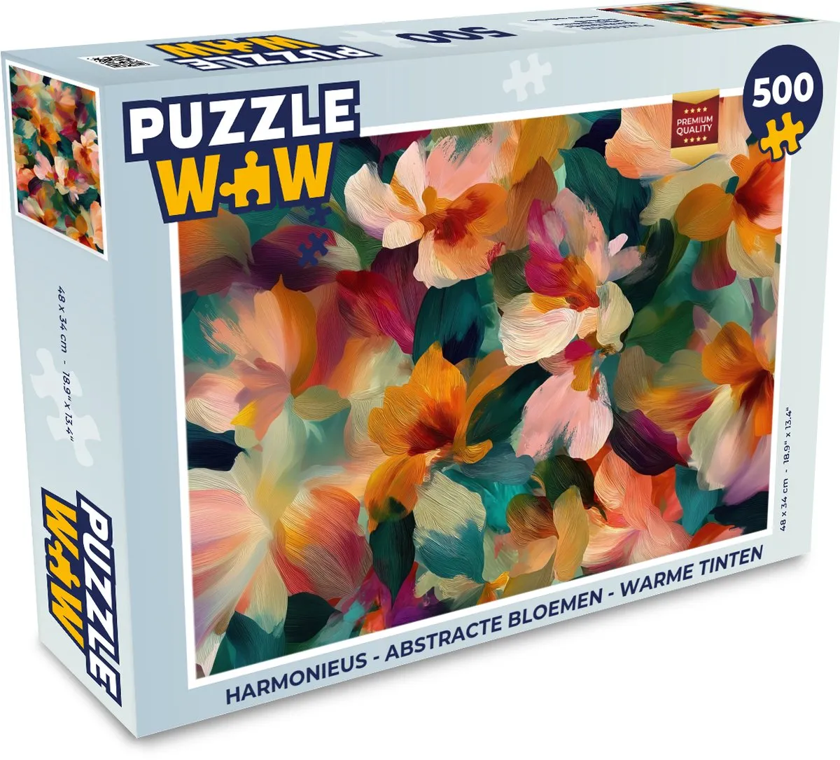 PuzzleWow Abstracte Bloemen Legpuzzel 500 Stuks