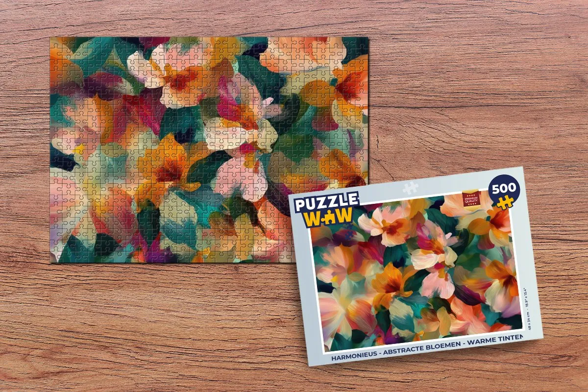PuzzleWow Abstracte Bloemen Legpuzzel 500 Stuks