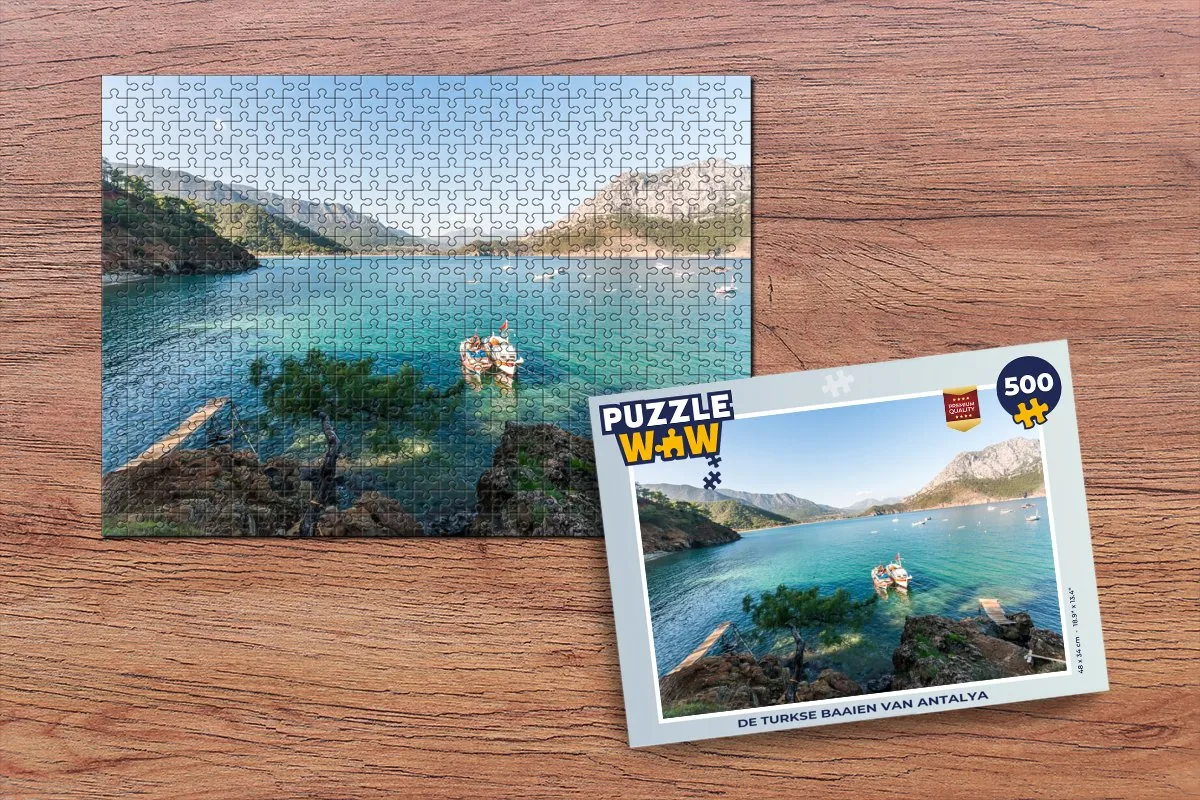 PuzzleWow De Turkse Baaien van Antalya Legpuzzel 500 Stuks - Multicolor