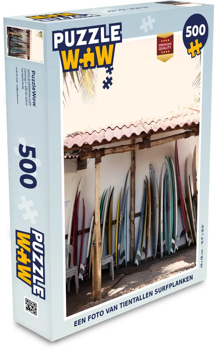 PuzzleWow Legpuzzel Surfplanken 500 Stuks