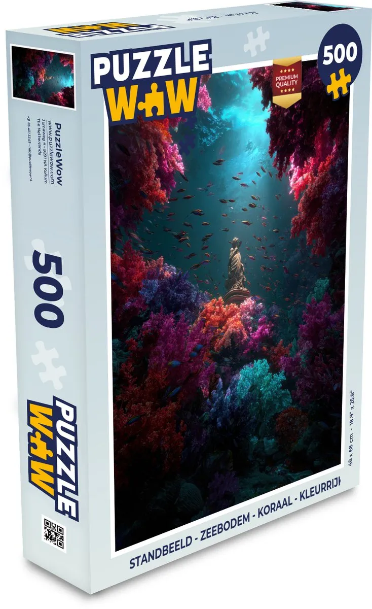 PuzzleWow Legpuzzel Zeebodem Koraal 500 Stuks