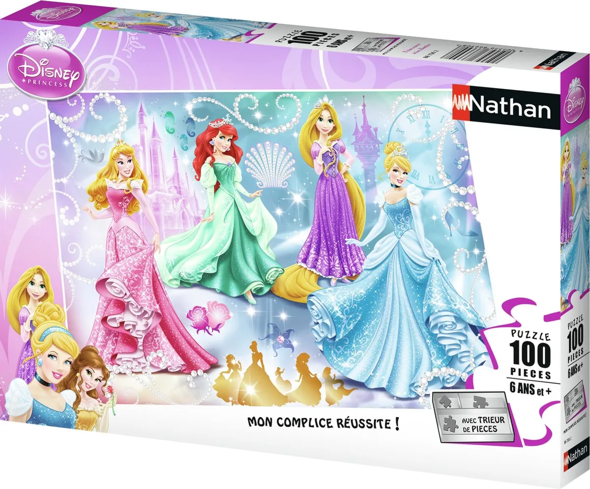 Ravensburger Nathan Disney Prinzessinnen Puzzel 100 Stuks - Multicolor