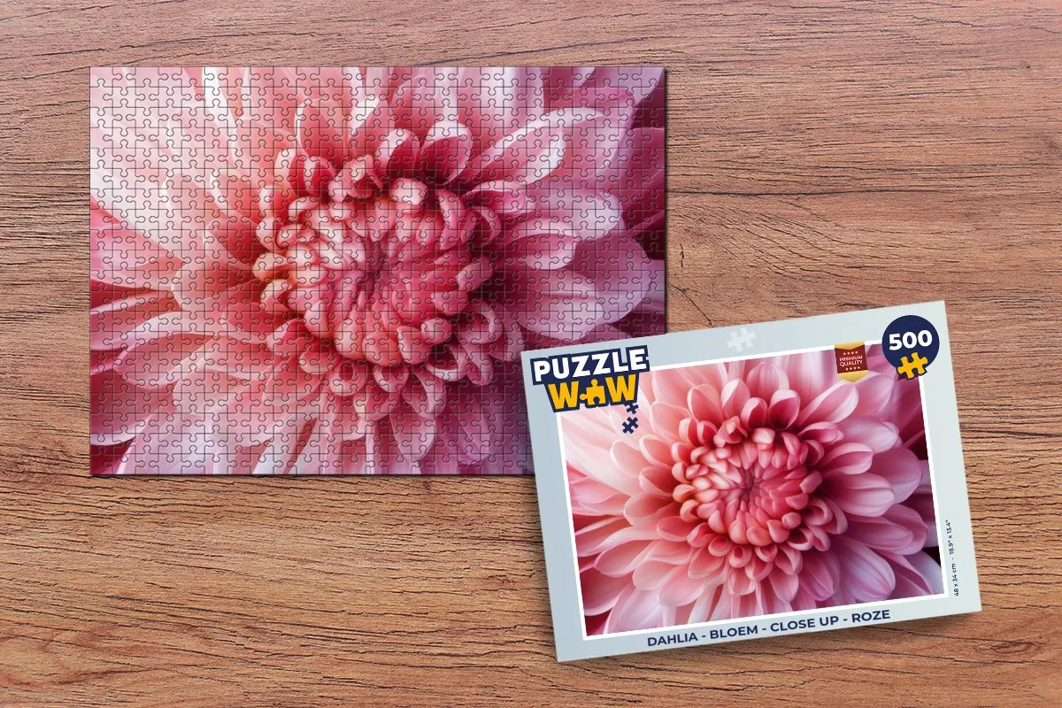 PuzzleWow Dahlia Legpuzzel 500 Stuks - Roze