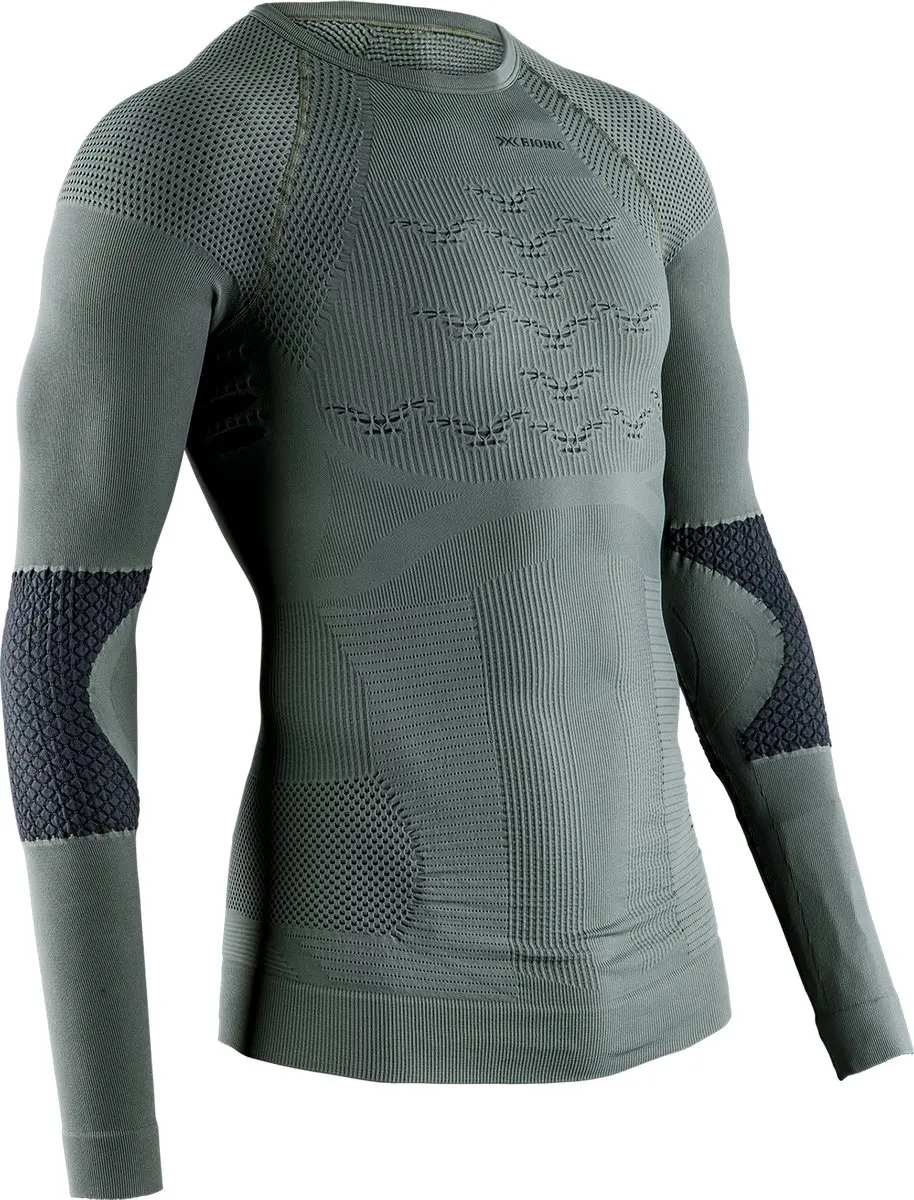 X-Bionic X-Plorer Energizer 4.0 Sportshirt Lange Mouwen Olijfgroen/Antraciet Maa