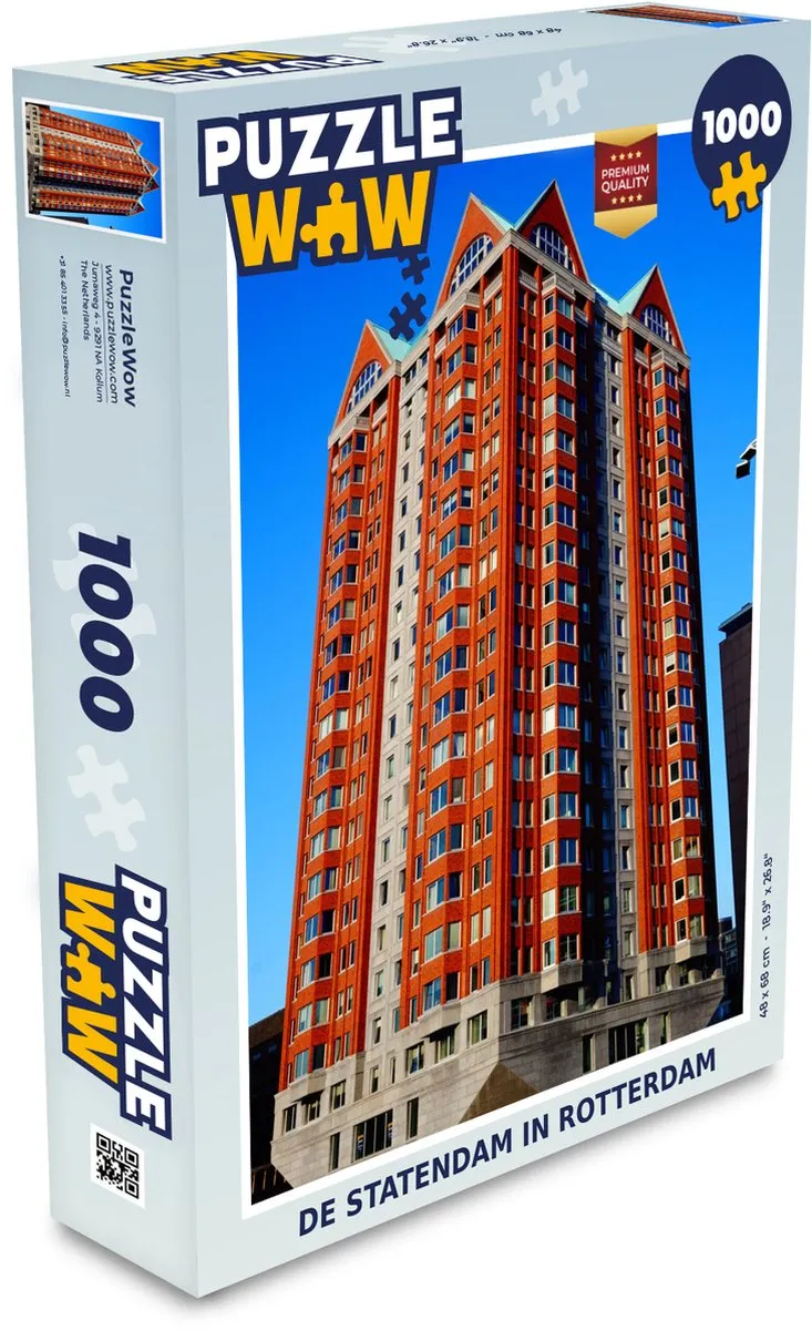 PuzzleWow Rotterdam Legpuzzel 1000 Stuks