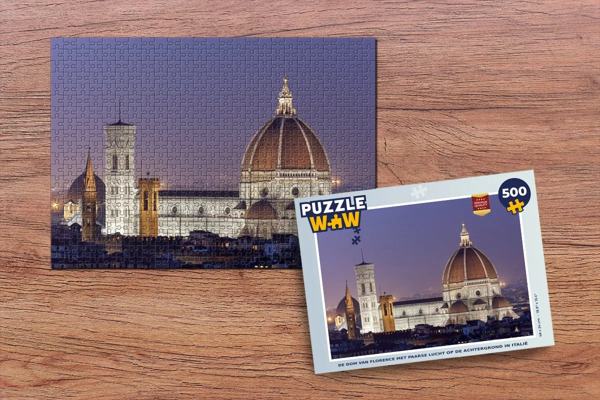 PuzzleWow Florence Legpuzzel 500 Stuks - Paars