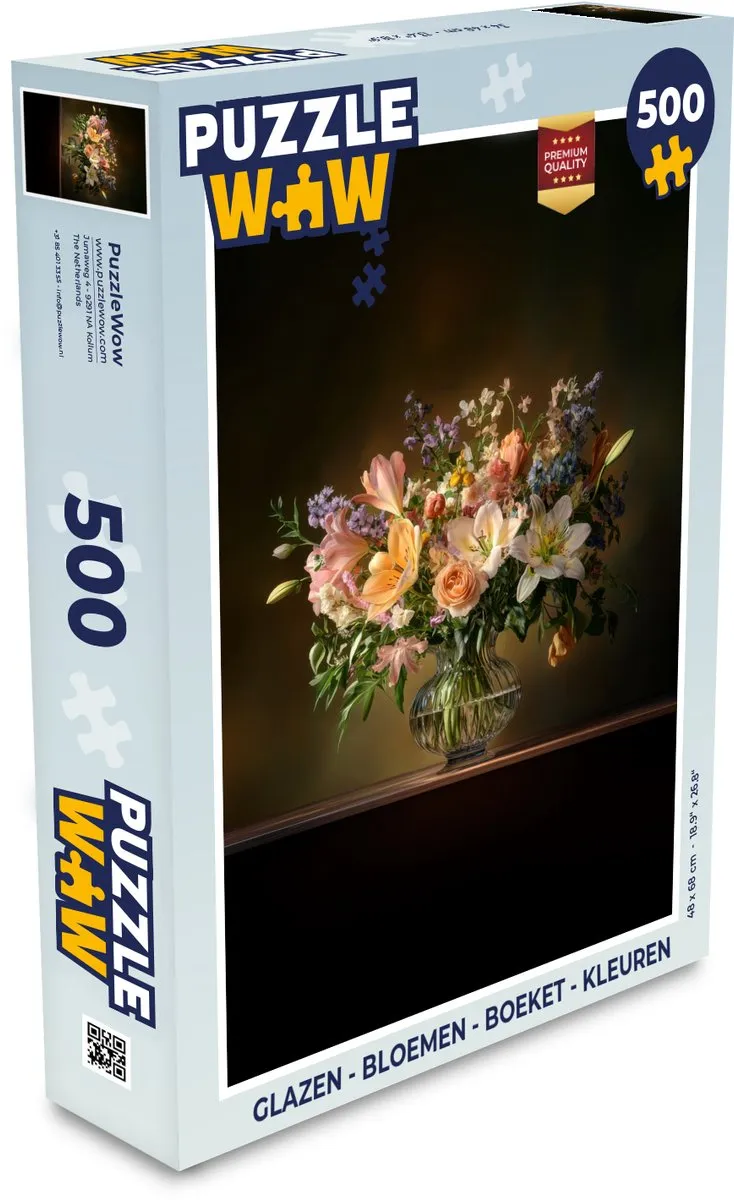 PuzzleWow Bloemen Legpuzzel 500 Stuks