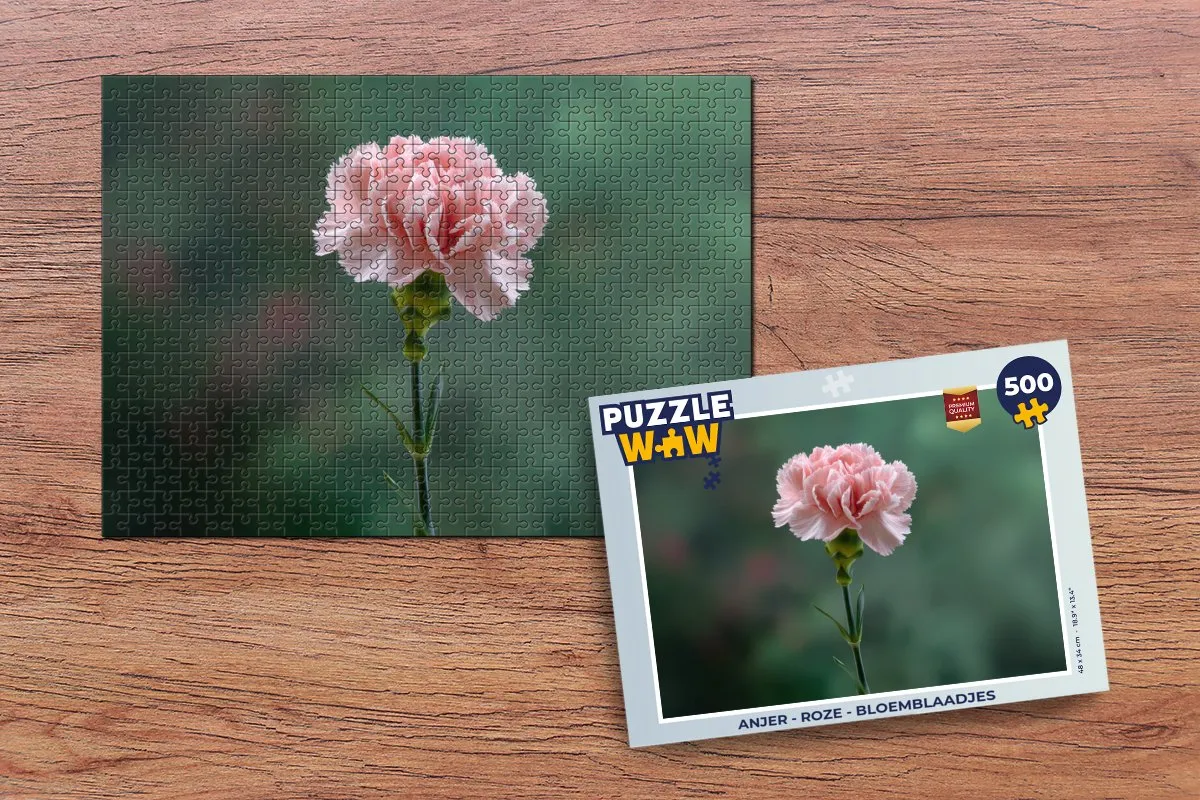PuzzleWow Anjer Roze Legpuzzel 500 Stuks - MPN 8721414227594