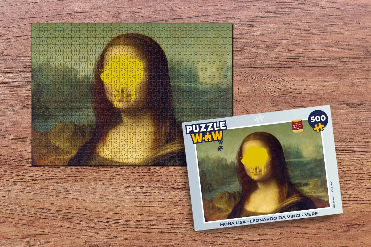 PuzzleWow Mona Lisa Legpuzzel 500 Stuks - Multicolor
