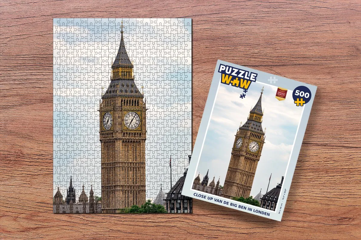 PuzzleWow Legpuzzel Close Up Big Ben 500 Stuks
