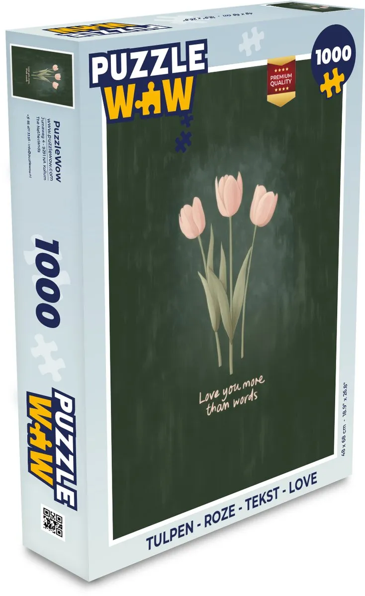 PuzzleWow Tulpen Love Legpuzzel 1000 Stuks