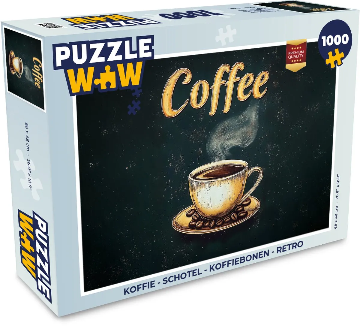 PuzzleWow Retro Koffie Legpuzzel 1000 Stuks
