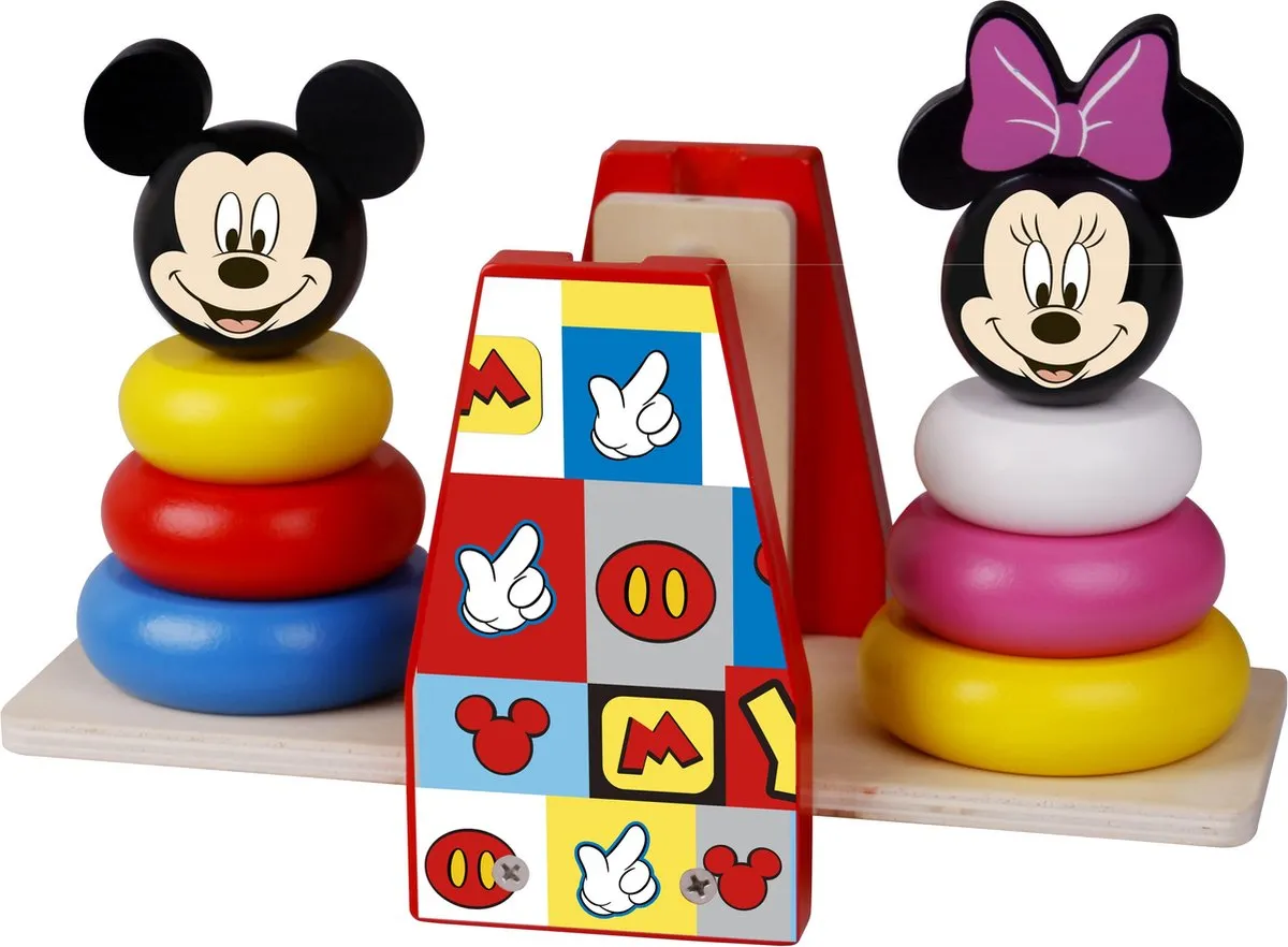 Disney Stapeltoren Weegschaal Mickey & Minnie Mouse 23 Cm Hout